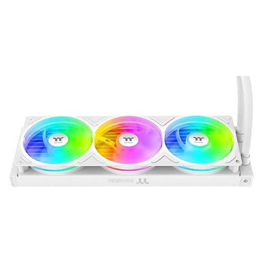 Thermaltake TH360 V3 Ultra ARGB Sync AIO Liquid Cooler, 360mm Radiator, 2500 RPM Fan Speed, 85.29 CFM Airflow, 3.95" TFT-LCD Display, White | CL-W476-PL12SW-A