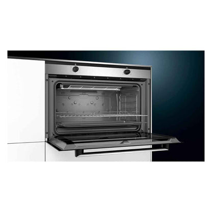 Siemens VG011DBR0M Gas Built-in Oven, Full-Surface Grill/Broiler + Gas Bottom Heating Cooking Method, Integrated Cleaning System, Overheat Protection, Black/Stainless Steel