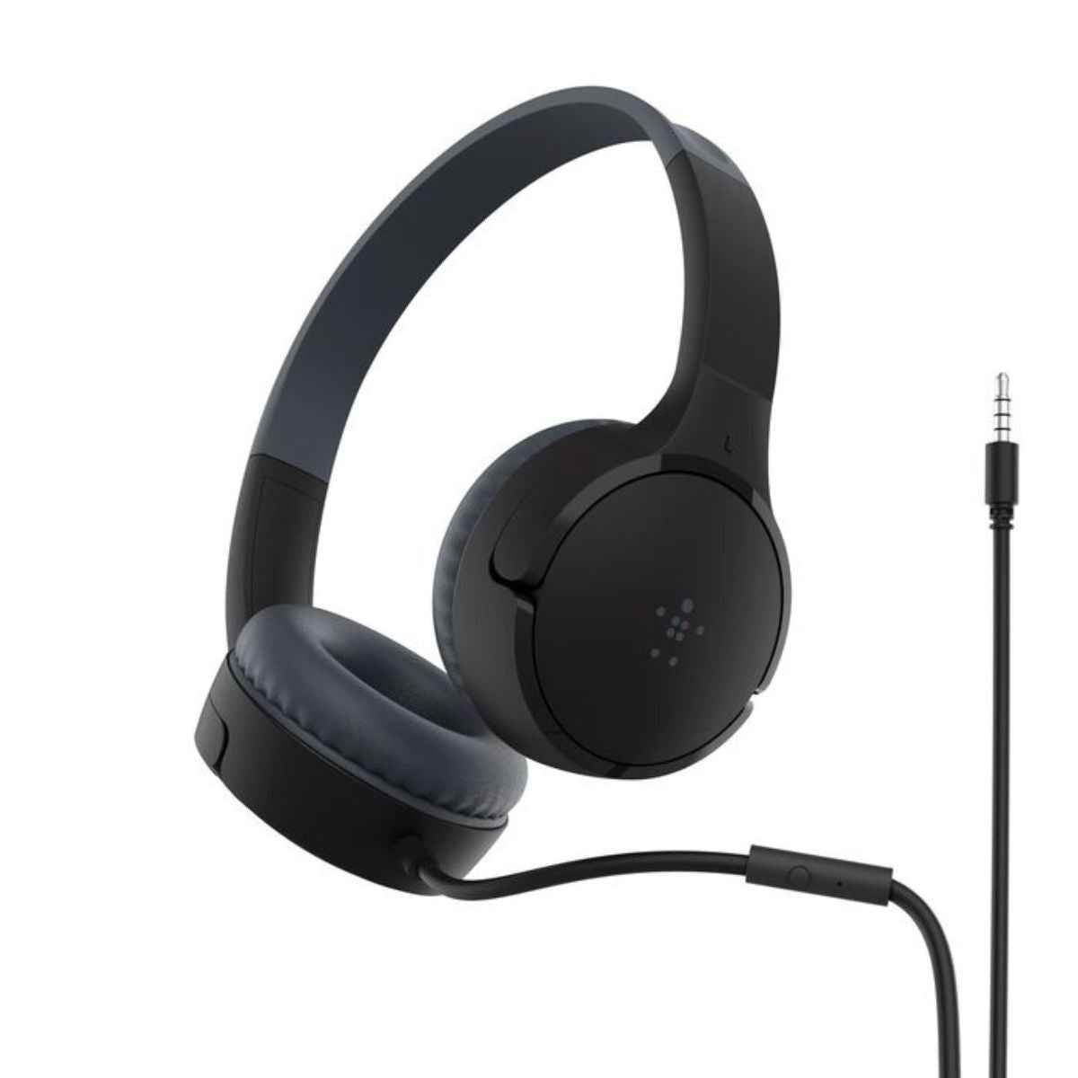 Belkin SoundForm Mini Wired On-Ear Headphones for Kids – AUD004btBK (Black)
