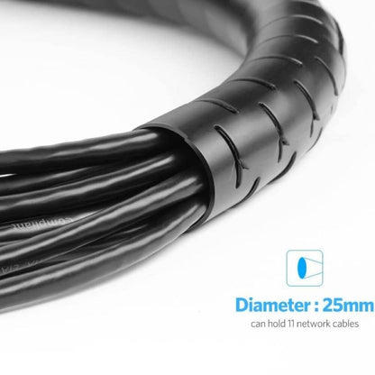 UGREEN Spiral Tube Cable Organizer 3 Meter | 25mm Diameter | Cable Management & Protection | Black | 30819