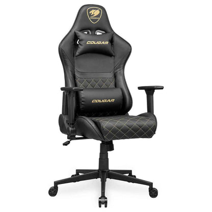 Cougar Armor ONE V2 Gold Gaming Chair – High-Back, 4D Armrests, Woven Fabric Comfort
