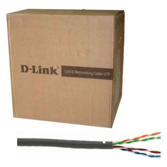 D-Link Cat6 UTP Network Cable Roll | 305 Meter | 24 AWG Copper Conductor | Gigabit Ethernet Cabling Solution | Grey | NCB-C6UGRYR-305-24