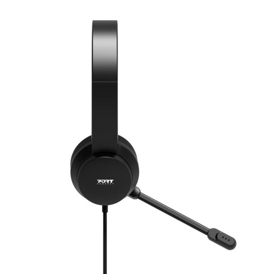 PORT Connect USB Comfortable Stereo Office Headset – Noise-Reducing Microphone, Plug & Play, Lightweight Design | 901605