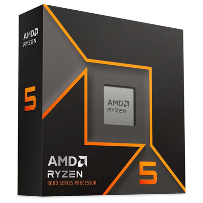 AMD Ryzen 5 9600X AM5 CPU Processor, 6 Cores & 12 Threads, 5.4 GHz Max Boost Clock, 6MB L2 & 32MB L3 Cache, AMD Radeon Graphics, Zen 5, PCIe 5.0 x16 | 100-100001405WOF