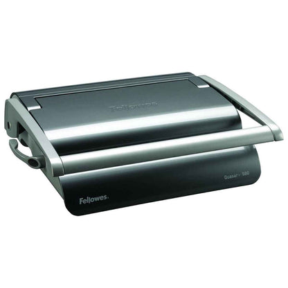 Fellowes Quasar+ 500 Manual Comb Binding Machine | 25 Sheet Punch Capacity | 500 Sheet Binding Capacity | 50mm Comb Size | Heavy-Duty Office Binder | Grey