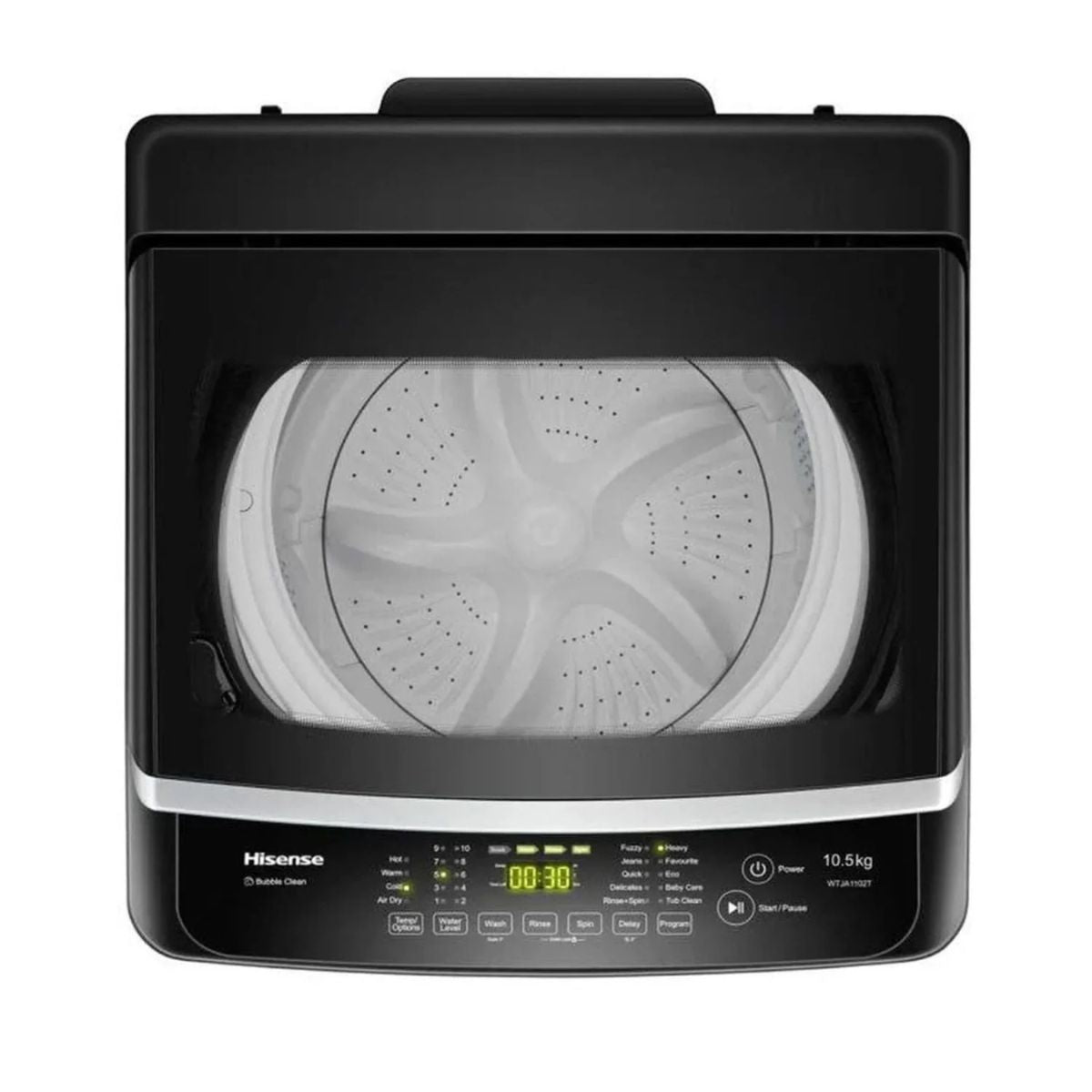 Hisense  11 kg Top Load Washer – WTJA1112T, Fully Automatic (Titanium Grey)