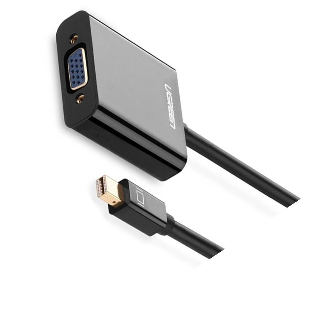 UGREEN MD113 Mini DisplayPort to VGA Converter | 1080P Full HD | Mini DP Male to VGA Female | 15cm | Black | 10459