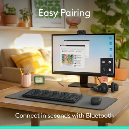 Logitech MK250 Bluetooth Wireless Keyboard & Mouse Combo | Compact Keyboard with Numpad | 1000 DPI Mouse | Arabic Layout | Graphite | 920-013531