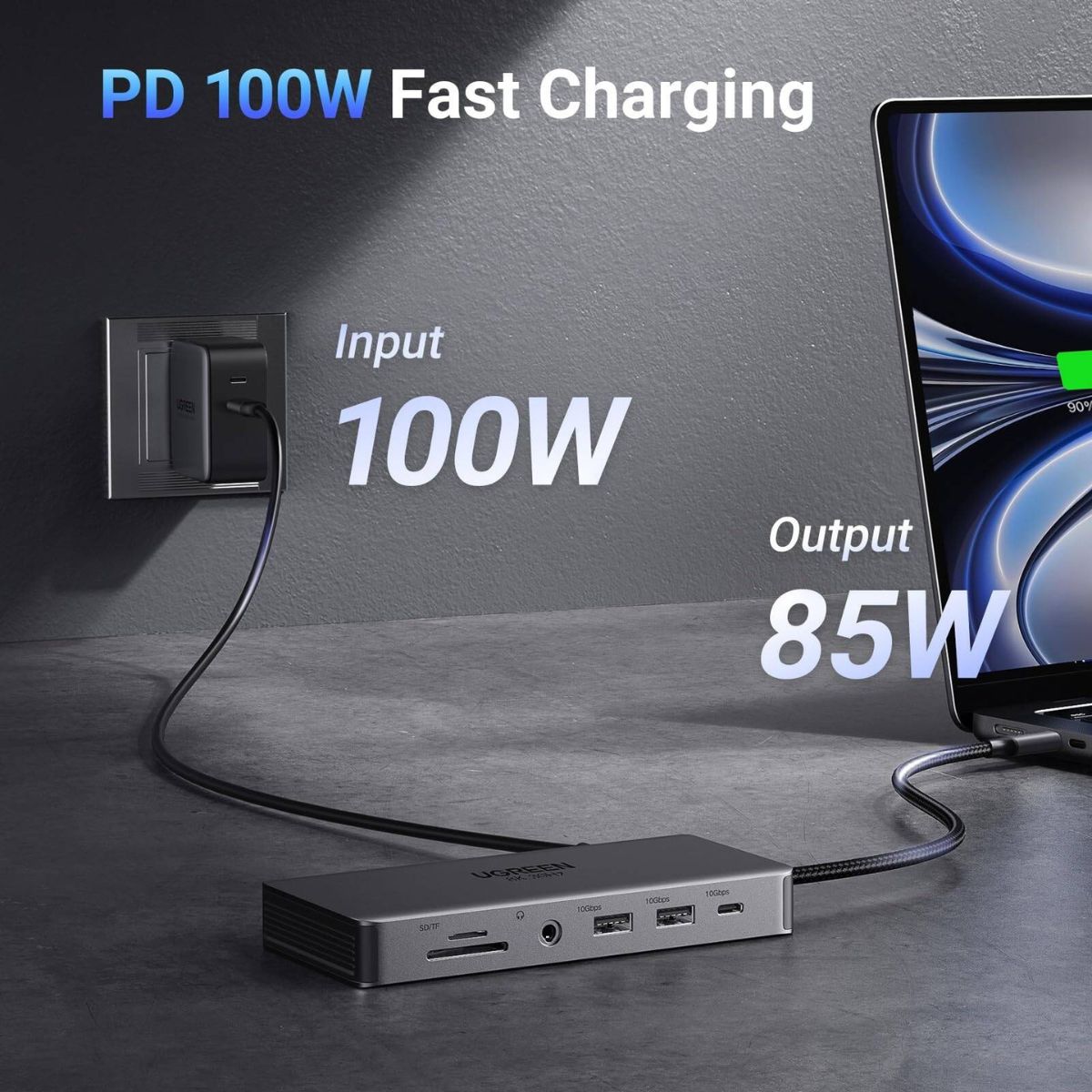 UGREEN Revodok Pro 211 11-in-1 USB-C Hub | 4K @ 60Hz | Up to 10Gbps | Dual HDMI | 100W USB-C PD | Gigabit Ethernet | SD/TF | 15965