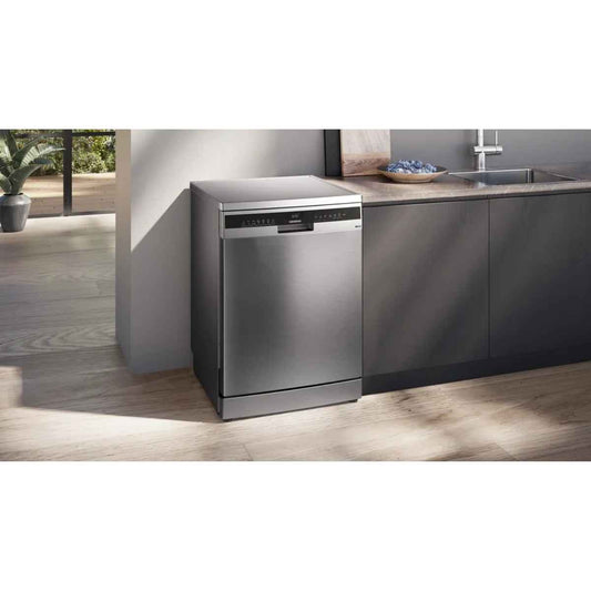 Siemens SN23HI25MM Free-Standing Dishwasher – 60cm, Brushed Steel Anti-Fingerprint Smart & Spacious Dishwasher Designed for UAE Homes