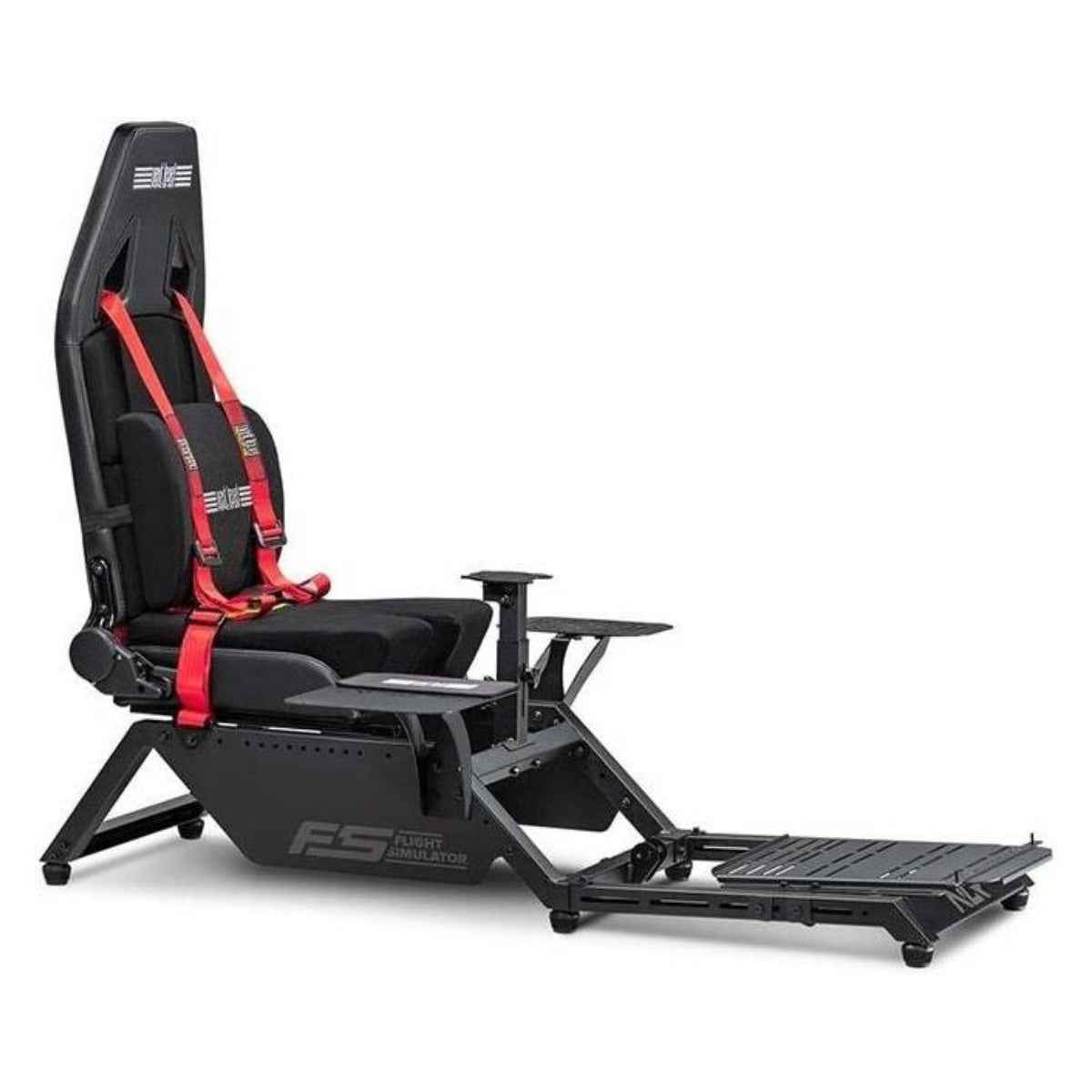 Next Level Racing Flight Simulator Cockpit, Dedicated Flight Cockpit, Compatible with Flight Electronics, Wide Range Adjustments, Keyboard & Mouse Support, Black/Red | NLR-S018