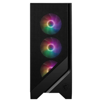 MSI MAG Forge 120A Airflow ATX Mid Tower Computer Case | 6 Pre-Installed Fans | Up to 240mm Radiator | Tempered Glass | Mesh Panel | Black | 306-7G23A41-HH9
