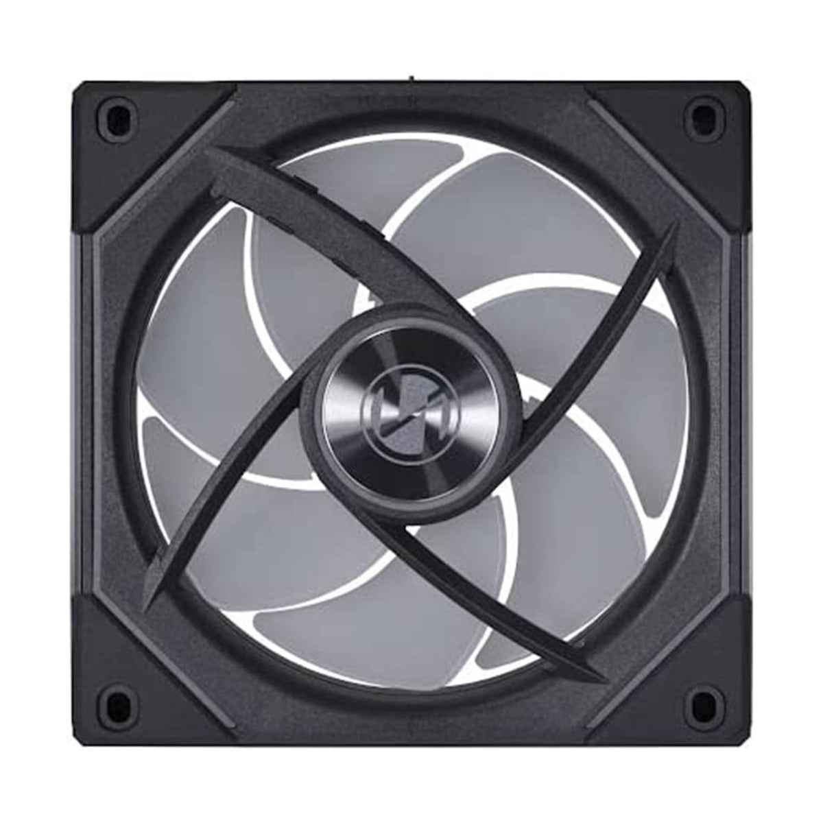 Lian Li SL-Infinity 120 RGB UNI Fan – Infinity Mirror Design, 2100 RPM, 61.3 CFM Airflow, PWM, Fluid Dynamic Bearing, Pack of 3 | Black / White