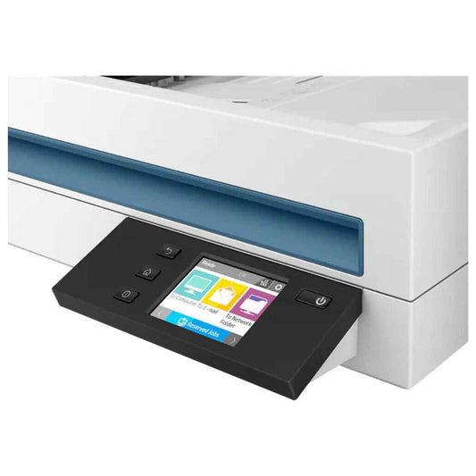 HP ScanJet Enterprise Flow N6600 fnw1 Scanner, Up to 1200 dpi, Up to 50 ppm/100 ipm Speed, Fast 2-Sided Scanning, 100 Sheets ADF Capacity, WiFi Connect, USB 3.0. White | 20G08A