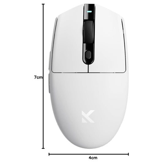 MCHOSE G3 Wireless Gaming Mouse | PAW3311 Sensor | 12,000 DPI | Tri-Mode Connection | 1K Polling Rate | 64g Lightweight Design | 170H Battery | White | MC-G3V2-4