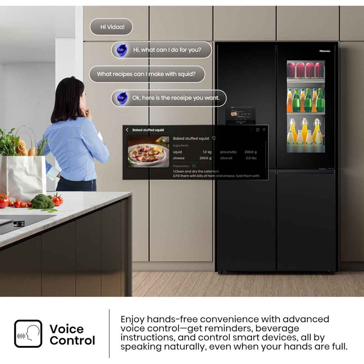 Hisense 607L Four Door French Smart Refrigerator – RQ9P780TTB1, Grey Finish