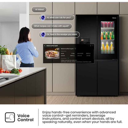 Hisense 607L Four Door French Smart Refrigerator – RQ9P780TTB1, Grey Finish