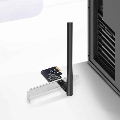 TP-Link Archer T2E PCIe WiFi Card AC600 for Desktop PC, Up to 600 Mbps, High-Gain Antenna, MU-MIMO, WPA3 Security, Low Profile Design, Black | Archer T2E