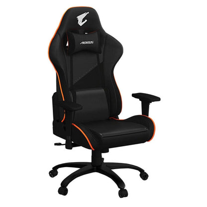 GIGABYTE AGC310 Gaming Chair | 2D Adjustable Armrest | High-Density Flexible Foam | All-Steel Frame & Base | 160° Recline | Class 4 Gas Lift | BIFMA Certified | Black &amp; Orange