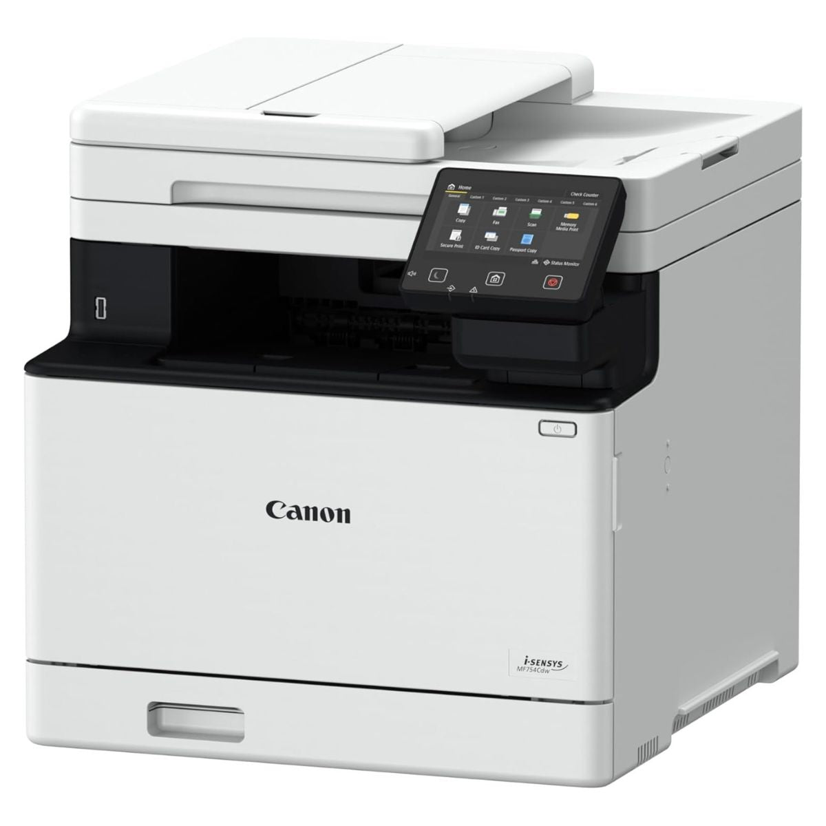 Canon i-SENSYS MF754Cdw AIO Colour Laser Printer – Print, Scan, Copy, Fax, 33ppm, 1200 × 1200 dpi, 5” Touch LCD, WiFi, Duplex Printing, White | 5455C009