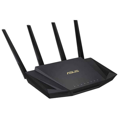 Asus RT-AX58U V2 AX3000 Dual Band Mesh WiFi 6 Gigabit Router, Up to 2402 Mbps Data Rate, Mobile Tethering, MU-MIMO & OFDMA Technology, Parental Control, Adaptive QoS, Black | 90IG06Q0-MU9B00