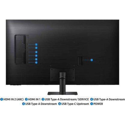 Samsung M7 M70F Smart Monitor, 43" VA Display, 4K UHD Resolution, 60Hz Refresh Rate, 4ms (GtG) Response Time, Tizen Operating System, WIFI5 & BT5.2 Connectivity, Black