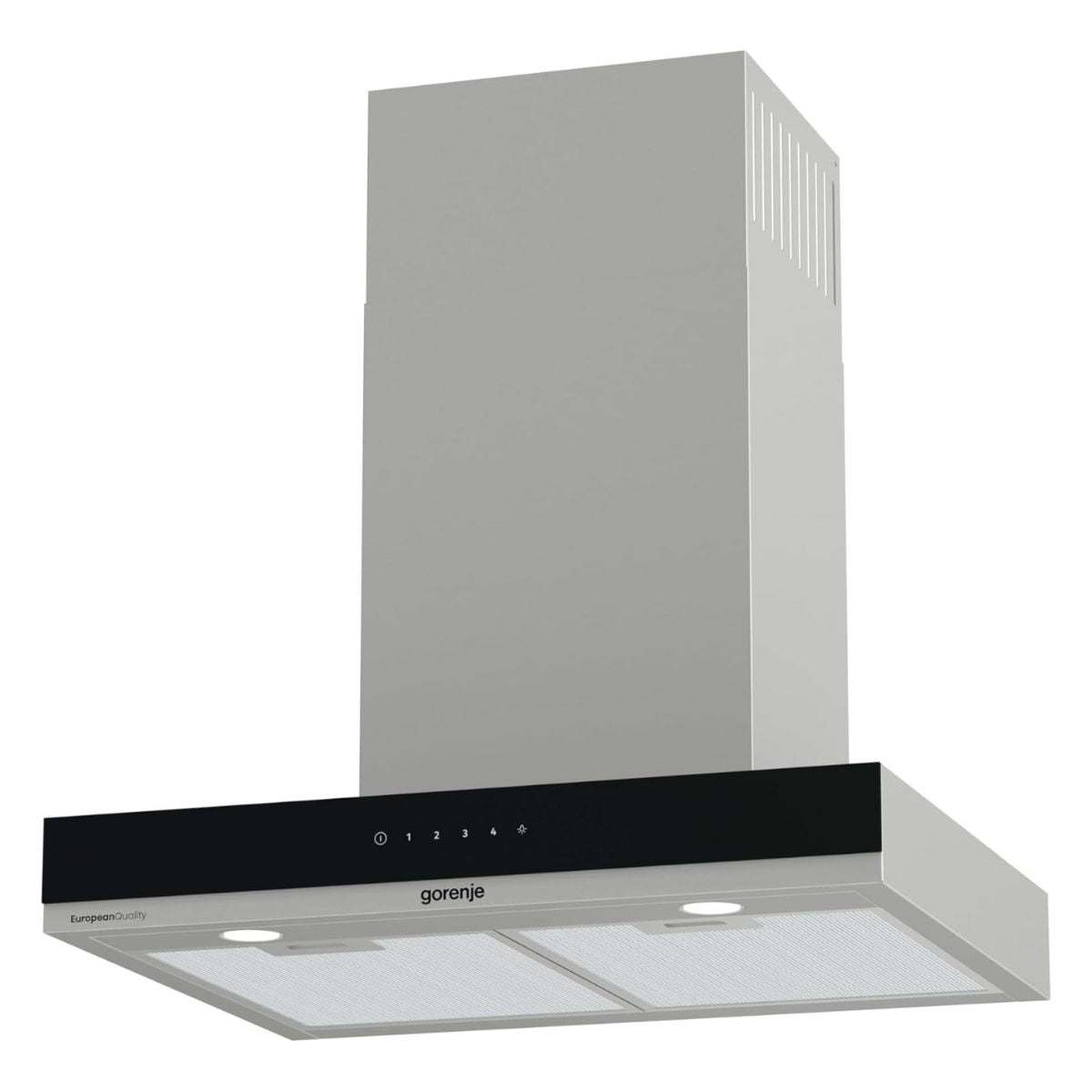 Gorenje WHT644EXGB Built-In Wall Cooker Hood, 60cm, 557m³/h Extraction Rate, T-Shape Design, LED Lighting, Stainless Steel&nbsp;