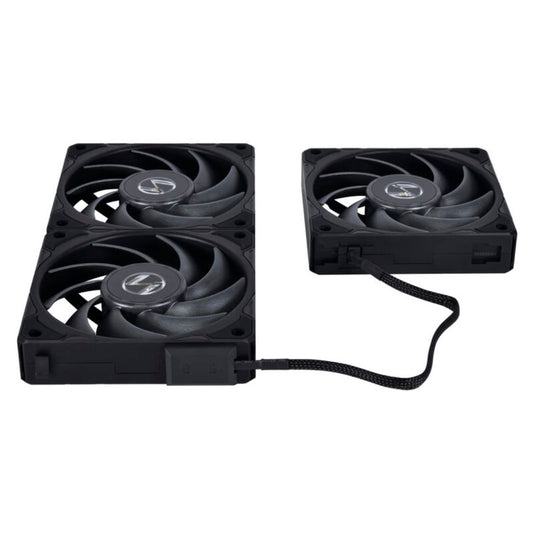 Lian Li UNI FAN P28 Case Fan | 120mm | 2600 RPM | 92 CFM | Fluid Dynamic Bearing | 3-Pack | Black