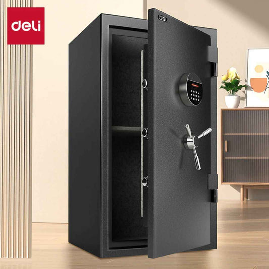 Deli T601 Fireproof Safe, Digital Security Safe Box for Home & Office, Heavy-Duty 1-Hour Fireproof Steel Safe 50.5kg (60x45x40cm) Dark Grey