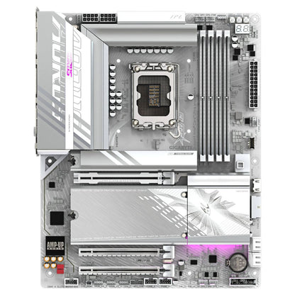 GIGABYTE Z890 Aorus Elite Wi-Fi 7 Ice LGA 1851 ATX Motherboard, Intel Z890 Chipset, 4x DDR5 DIMM Slot, Up to 256GB Max Memory, Wi-Fi7 & BT5.4, PCIe 5.0 x16, 4x M.2 Slot, White | Z890-A-ELITE-WF7-ICE