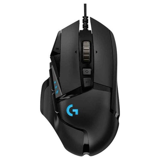 Logitech G502 HERO Gaming Mouse | HERO 16K Sensor | 16,000 DPI | 11 Programmable Buttons | RGB Lighting | Adjustable Weight System | Black | 910-005469 / 910-005474