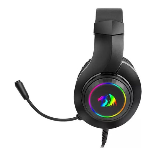 Redragon HYLAS H260 RGB Gaming Headphone | 50mm Drivers | Passive Noise Isolation | 3.5mm Audio &amp; Mic | USB-A | 6ft Cable | Black | H260-RGB