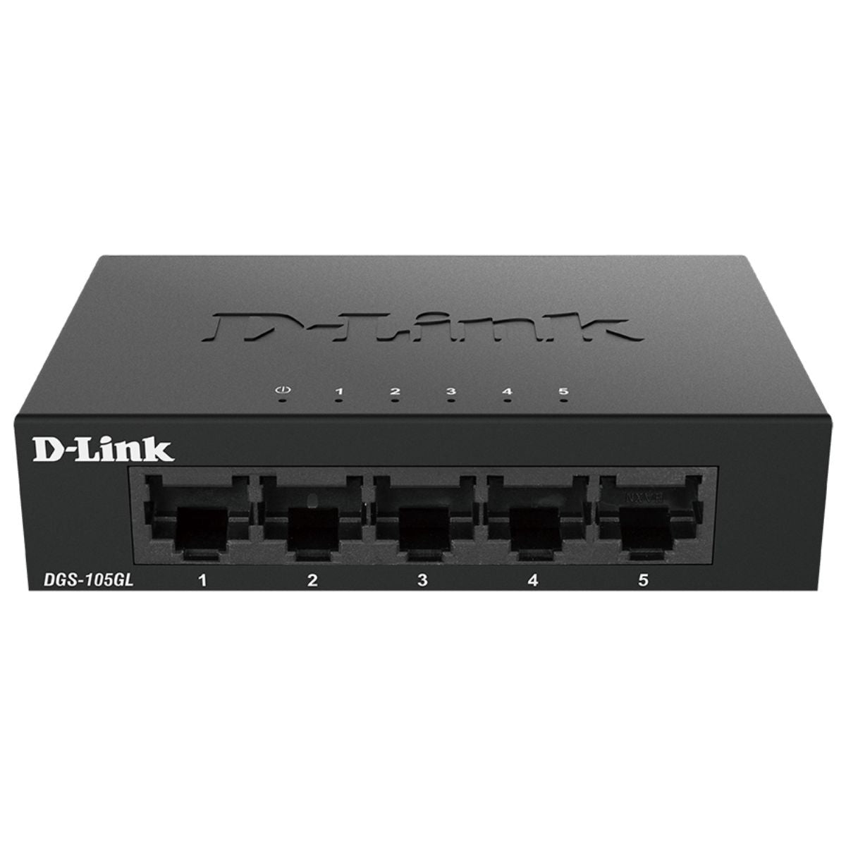 D-Link 5-Port Gigabit Unmanaged Desktop Switch, Metal Casing, Energy Efficient, Fanless, Supports 10 Gbps, 3.55 Watts Power, 10 Gbps Switching Fabric, Black | DGS-105GL