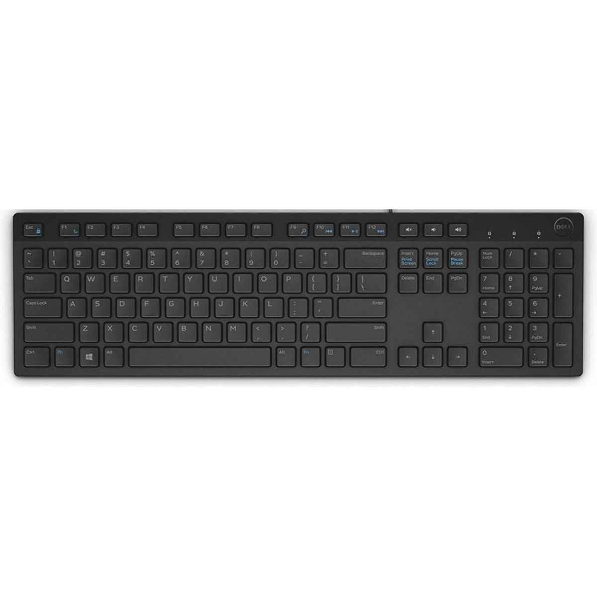 Dell KB216 Multimedia Wired Keyboard | USB | Chiclet Keys | Multimedia Hot Keys | English &amp; Arabic Layout | Black | KB216-BK-ENG-INT / KB216, 580-ADGW