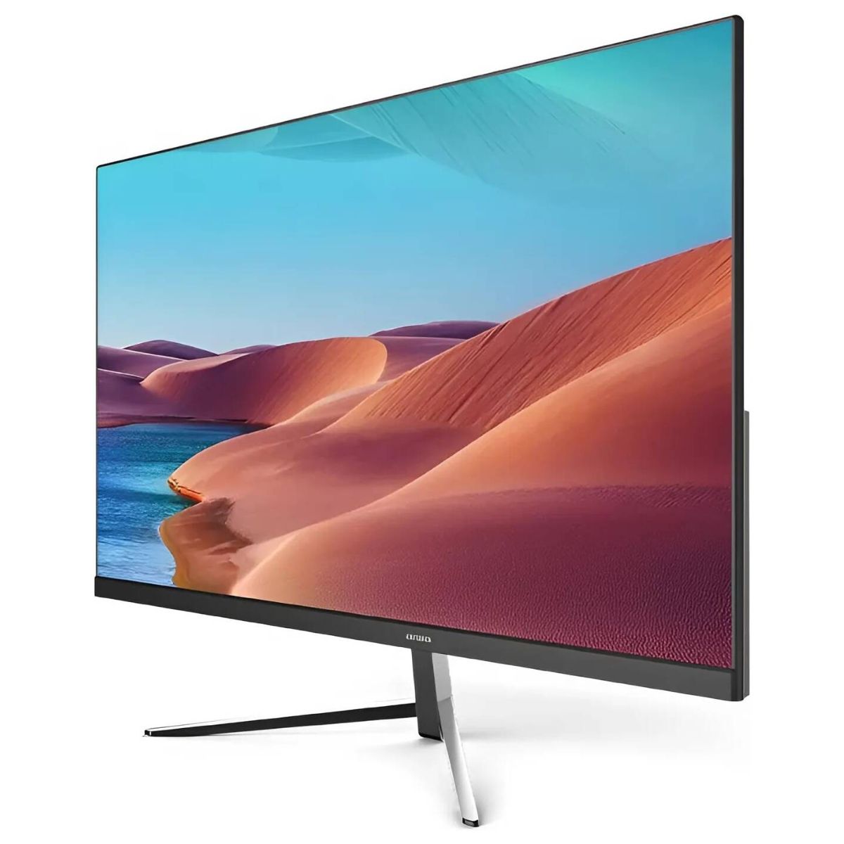 Aiwa MF240E-V Flat Slim Monitor, 24" FHD VA Display, 75Hz Refresh Rate, 5ms (OD) Response Time, Free-Sync Technology, 16.7 Million Display Colors, Support VESA, Frameless, Black | MF240E-V