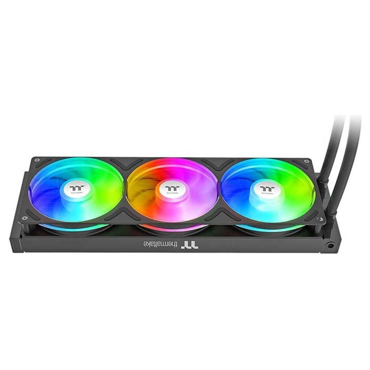 Thermaltake TH360-S V3 ARGB Sync AIO Liquid Cooler, 360mm Radiator, Single Frame Fan, 2500 RPM, Segment LCD Display, Black | CL-W470-PL12SW-A