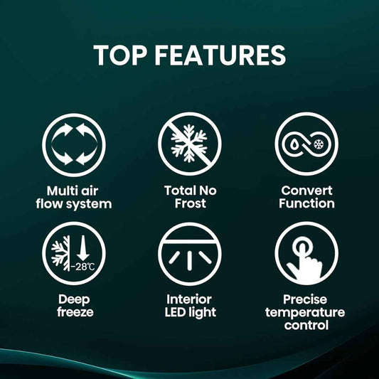 Hisense 400L Gross/310L Net Upright Freezer/Convertible Fridge – FT5K400SBFE, Inverter Compressor, Total No Frost