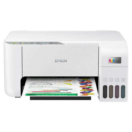 Epson EcoTank L3256 A4 Wi-Fi AIO Ink Tank Printer, Borderless Printing Up to 4R, Spill Free Error Free Refilling, 5760x1440 dpi Res, 33.0ppm/15.0ppm Print Speed, White | C11CJ67421