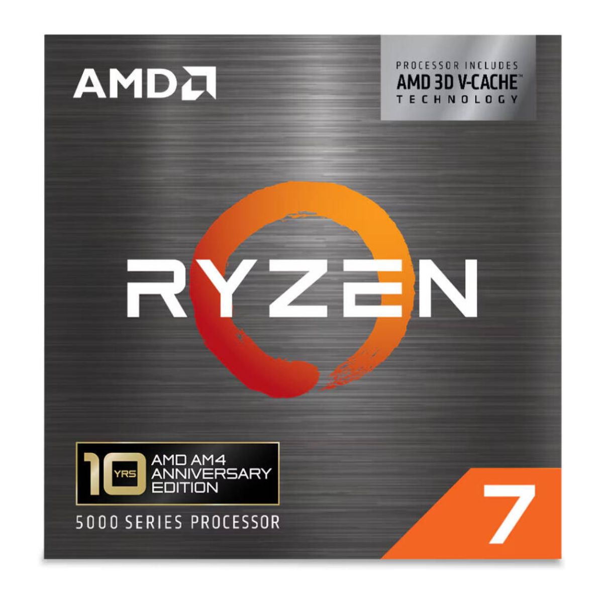 AMD Ryzen 7 5800X3D 10th Anniversary Edition AM4 Desktop Processor | 8 Cores | 16 Threads | Up to 4.5 GHz | 96MB Cache | 105W TDP | DDR4 | Carbice Ice Pad | 100-100000651POF