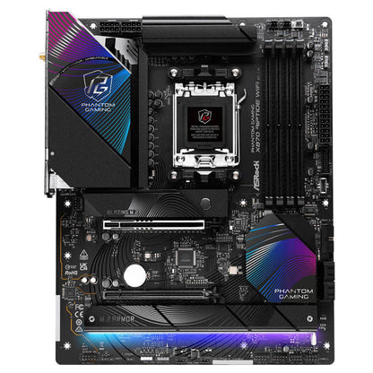 ASRock X870 Riptide WiFi AMD AM5 ATX Motherboard, AMD X870 Chipset, 4x DDR5 DIMM Slots, 256GB Max Memory, 1x PCIe 5.0 x16 Slot, 3x M.2 Slots | 90-MXBPP0-A0UAYZ