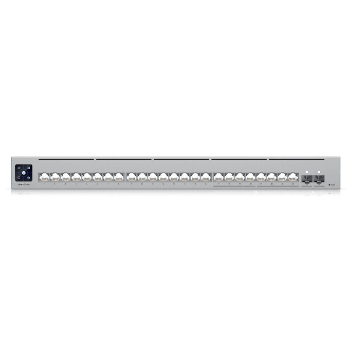 Ubiquiti Networks Pro Max 24-Port 2.5G / 1G Mgd Network Switch, 112 Gb/s Switching, Layer 3 Features, 1.3" Touchscreen, DC Power Backup Ready, 16 x Gigabit ETH Ports (60W) | USW-PRO-MAX-24-POE-EU