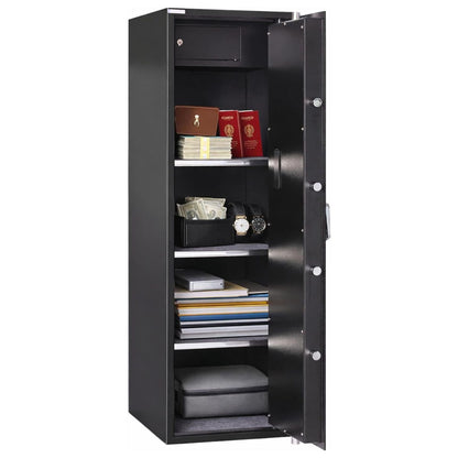 Rubik Large Safe Box 1.3 Meter Tall, Digital Keypad and Key Lock, Security Locker for Money Files folder Documents Jewelry Home Office (130x40x50cm) RB130EG Black