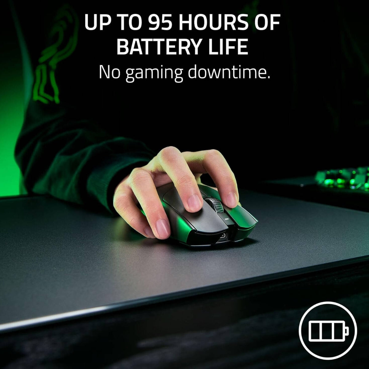 Razer Viper V3 Pro Wireless/Wired Gaming Black Mouse RZ01-05120100-R3G1, 54g Lightweight Design, 35K Gen 2 DPI Optical Sensor, Up To 95H Battery Life, Optical Mouse Switches Gen 3, Black