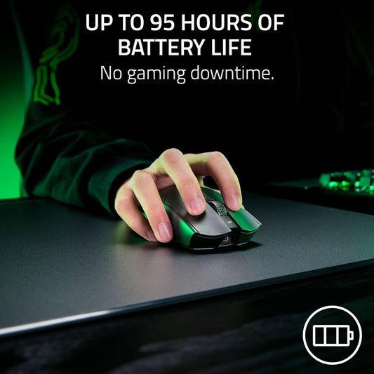 Razer Viper V3 Pro Wireless/Wired Gaming Black Mouse RZ01-05120100-R3G1, 54g Lightweight Design, 35K Gen 2 DPI Optical Sensor, Up To 95H Battery Life, Optical Mouse Switches Gen 3, Black