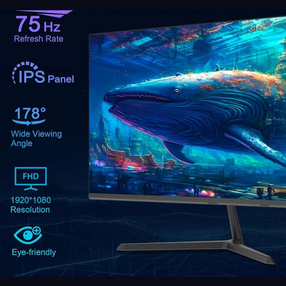 Sansui ES-22X3 22" Full HD IPS Monitor – 75Hz, 14ms, Adaptive Sync, HDMI &amp; VGA (Black)
