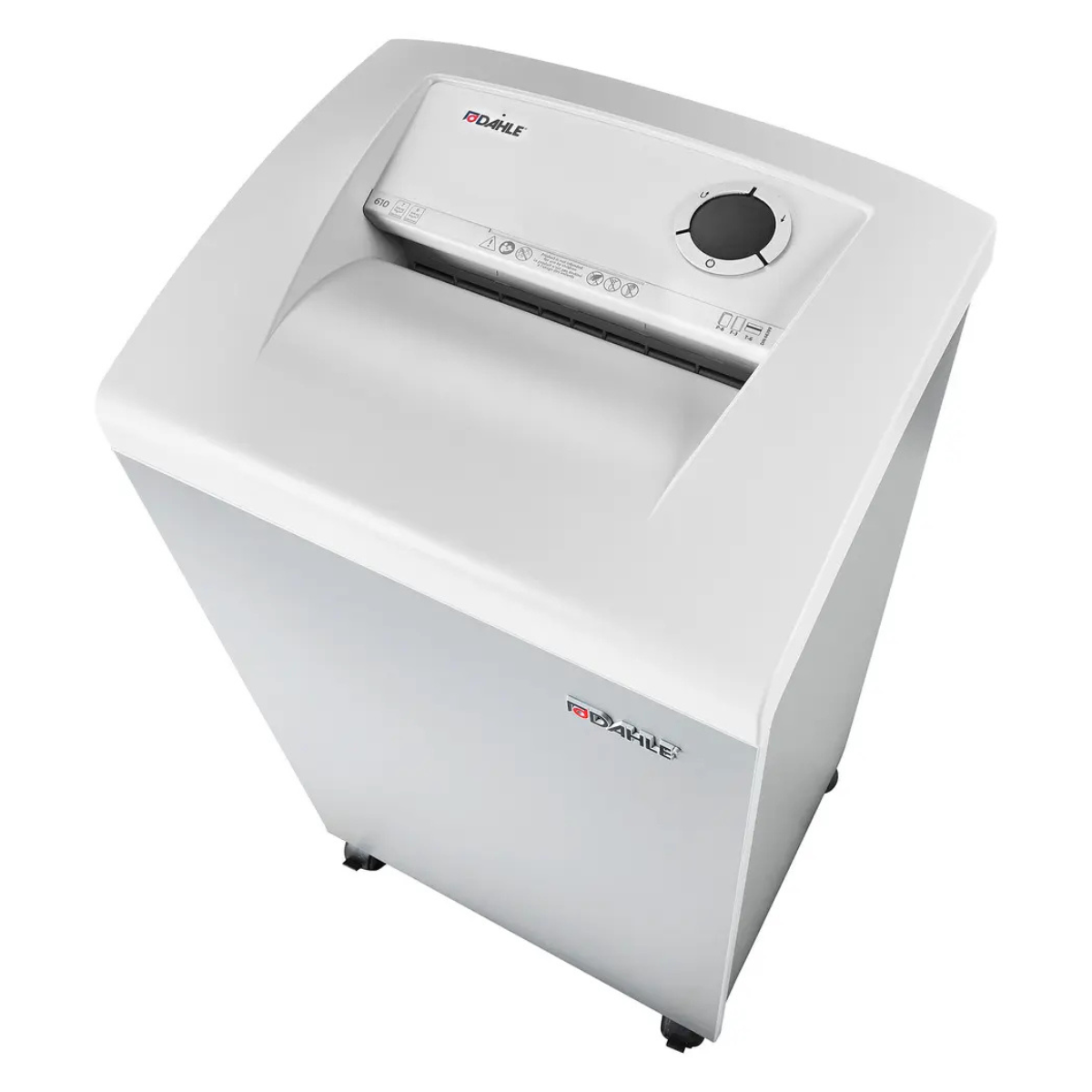 Dahle Departmental Shredder Model 610 | Heavy-Duty Cross-Cut | Professional Document Shredder | 94.4 × 54.5 × 43.5 cm | White | DHL 40430-06967