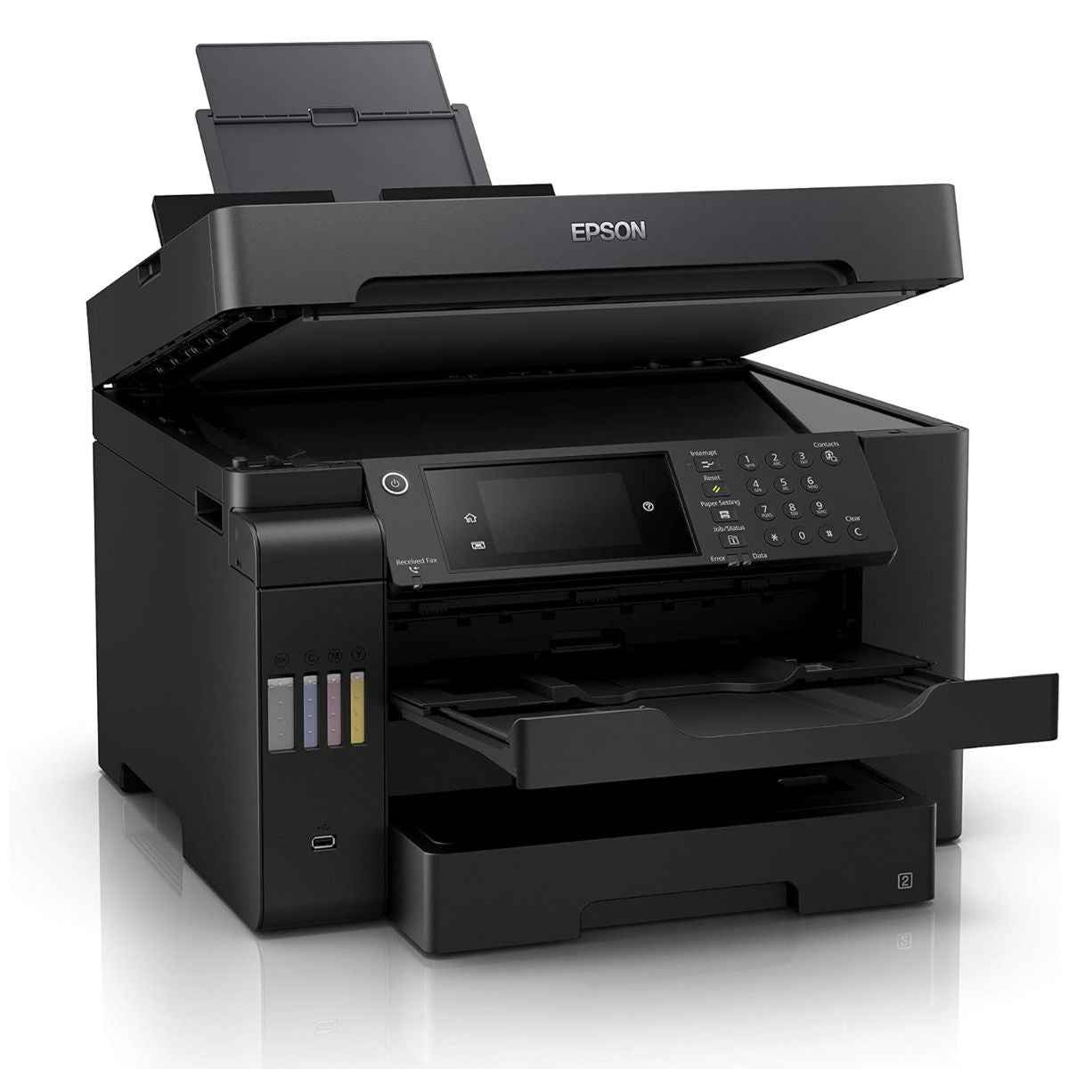 Epson EcoTank L15150 A3 Wi-Fi Duplex AIO Ink Tank Printer, 25 ipm Print Speed, 2400x1200 DPI Scan Resolution, 50 Pages ADF, 250 Sheets Tray Capacity, USB, ETH, WiFi/Wi-Fi Direct, Black | C11CH72403DA