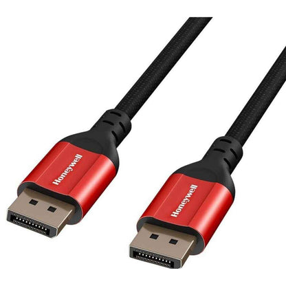 Honeywell Display Port To Display Port 2.0 Cable, 40 GBPS, Supports UHD Resolution, Male to Male, Compatible with TV, Laptop, Projector, Monitor, etc- 2m | HC000018/HDM/DP/2.0