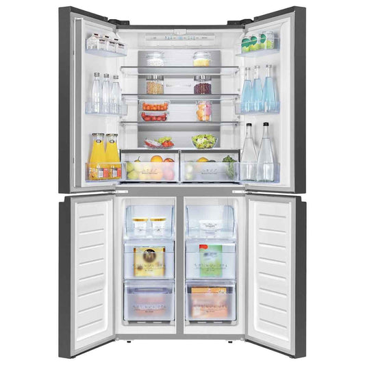 Hisense 561L Side-by-Side Cross Door Refrigerator, RQ561N4AB1 - Black - Dual-Tech Cooling, WIFI-Mode, Inverter Compressor, Multi Air Flow