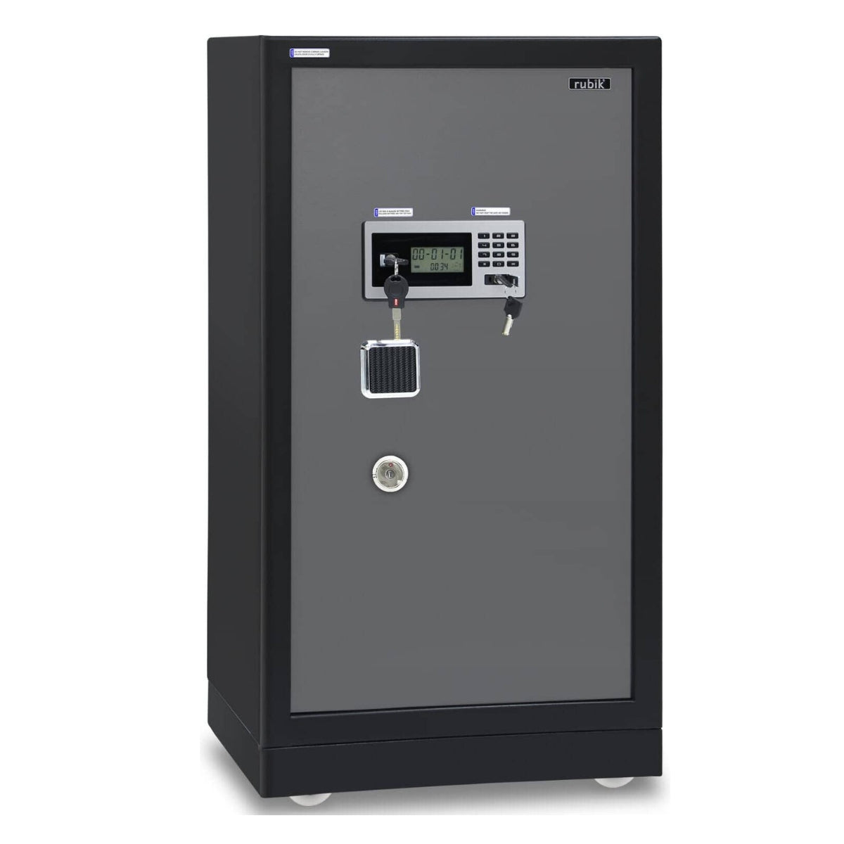 Rubik X-Large Executive Digital Safe Box RB100XTD – Triple Security Lock, Ultra Large Capacity, Heavy-Duty Steel, 100×54×44cm, Black/Grey